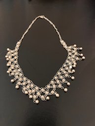 Middle Eastern Sterling Silver Collar Necklace
